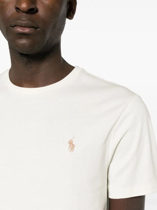 26SS 폴로 랄프로렌 포니로고 자수 반팔 티셔츠 710671438350 PARCHMENT CREAM - POLO RALPH LAUREN
