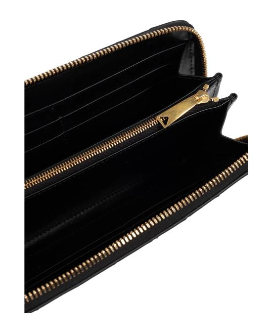 25FW 보테가베네타 인트레치아토 지퍼 어라운드 지갑 814674VCPP2 8425 BLACKGOLD 8425 BLACK GOLD - BOTTEGA VENETA