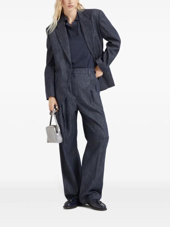 25FW 브루넬로 쿠치넬리 스트레이트 팬츠 MB125P5949 C001 - BRUNELLO CUCINELLI