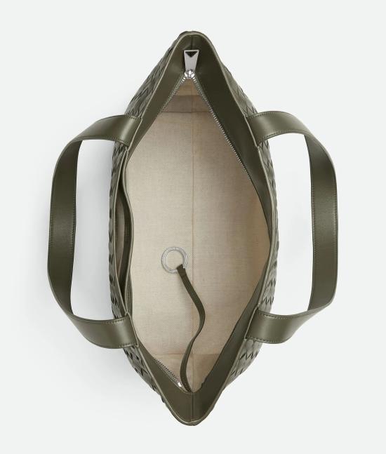 26SS 보테가베네타 스몰 인트레치아토 지퍼 토트백 795628V2HL1 3248 CROCODILESILVER 3248 CROCODILE SILVER - BOTTEGA VENETA