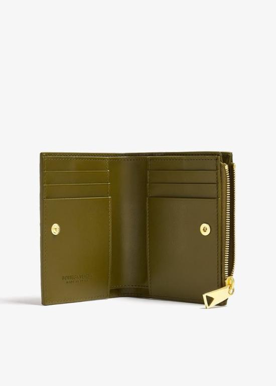 26SS 보테가베네타 지갑 742330VCPP3 3327 OLIVE OILGOLD 3327 OLIVE OIL GOLD - BOTTEGA VENETA