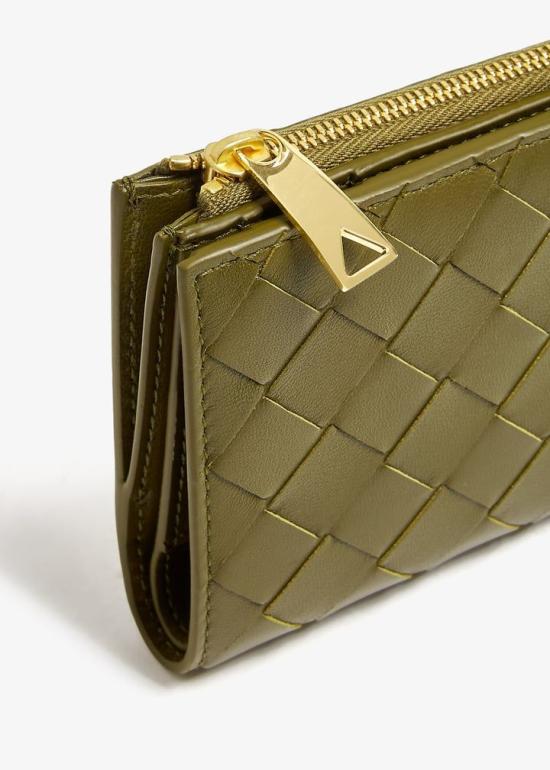 26SS 보테가베네타 지갑 742330VCPP3 3327 OLIVE OILGOLD 3327 OLIVE OIL GOLD - BOTTEGA VENETA