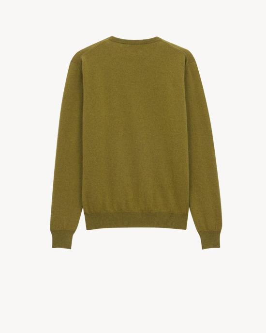 25SS 생로랑 스웨터 817908YALL2 3391 VERT OLIVE - SAINT LAURENT