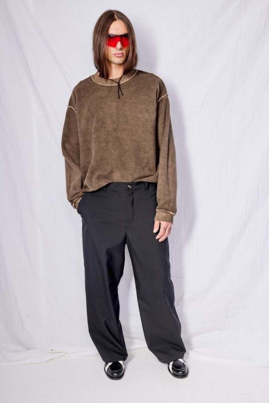  어셈블리 뉴욕 스트레이트 팬츠 어셈블리 블랙 수팅 풀 팬츠 - ASSEMBLY NEW YORK