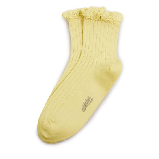  [키즈] Collegien 발목 양말 키즈 콜레지앙 릴리 레이스 트리밍 양말 바닐라