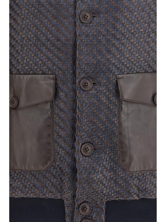 26SS 스워드 6.6.44 가죽 자켓 SE265524INTR MIX10 BROWN - SWORD 6.6.44