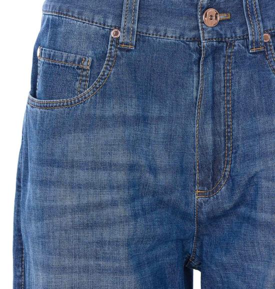  브루넬로 쿠치넬리 데님 팬츠 Brunello Cucinelli 컨템포러리 루즈  블루 - BRUNELLO CUCINELLI