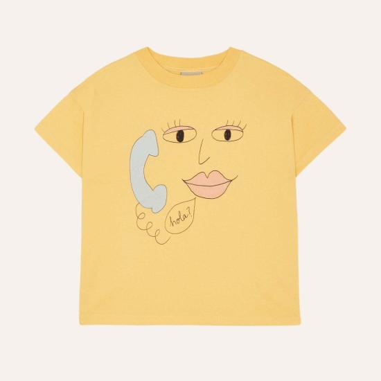  [키즈] The Campamento 티셔츠 어린이용 전화 속 캠페인 얼굴 티셔츠