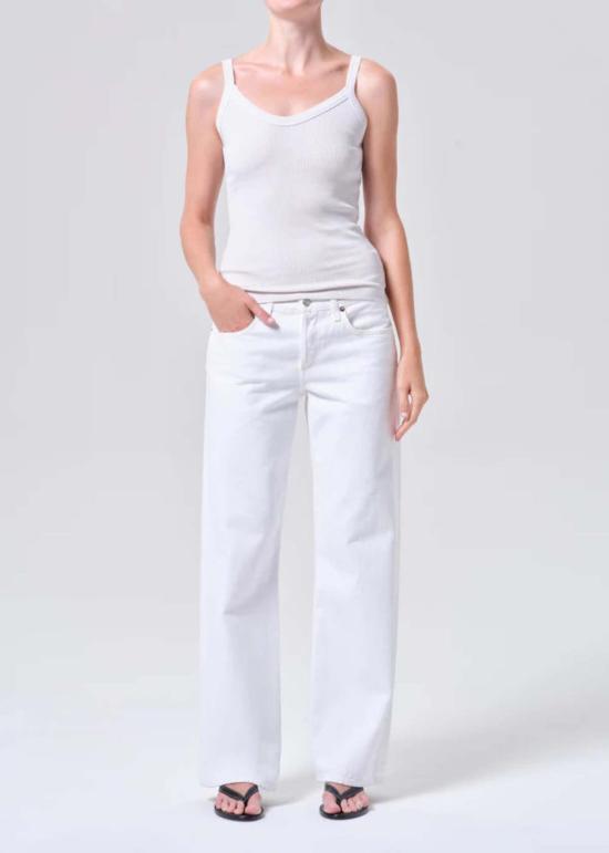  에이골디 데님 팬츠 아골드 로우 라이즈 루즈 진 마시멜로