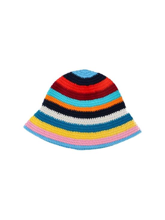  폴 스미스 버킷햇 시그니처 스트라이프 크로셰  멀티컬러 - PAUL SMITH