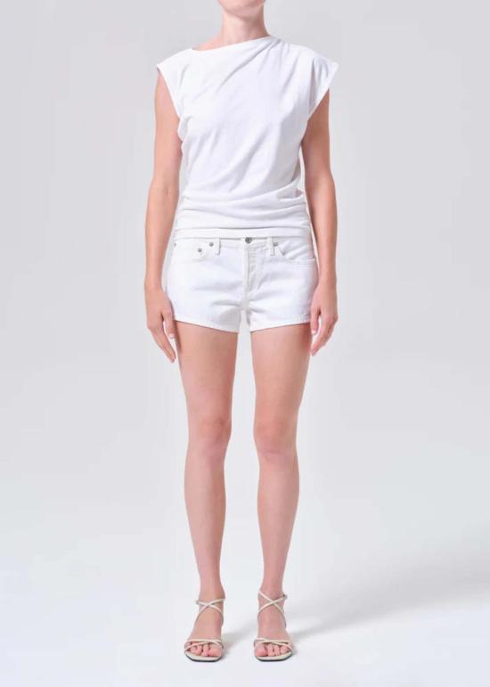  에이골디 데님 숏팬츠 아골드 로우 라이즈 파커 쇼트 마시멜로