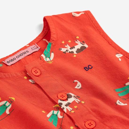  [키즈] 보보쇼즈 원피스 키즈 보보 초스 팜 어드벤처 우븐 드레스 - BOBO CHOSES