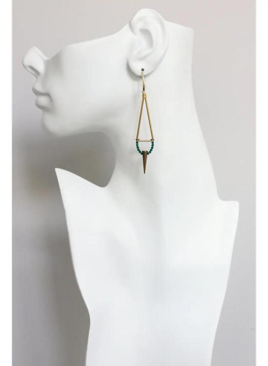  데이비드 오브리 이어링 그린 오닉스 스파이크 - DAVID AUBREY