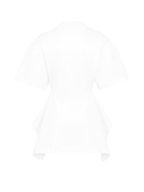  알라이아 바디수트 티셔츠 패널드 코튼 티셔츠 화이트 - ALAIA