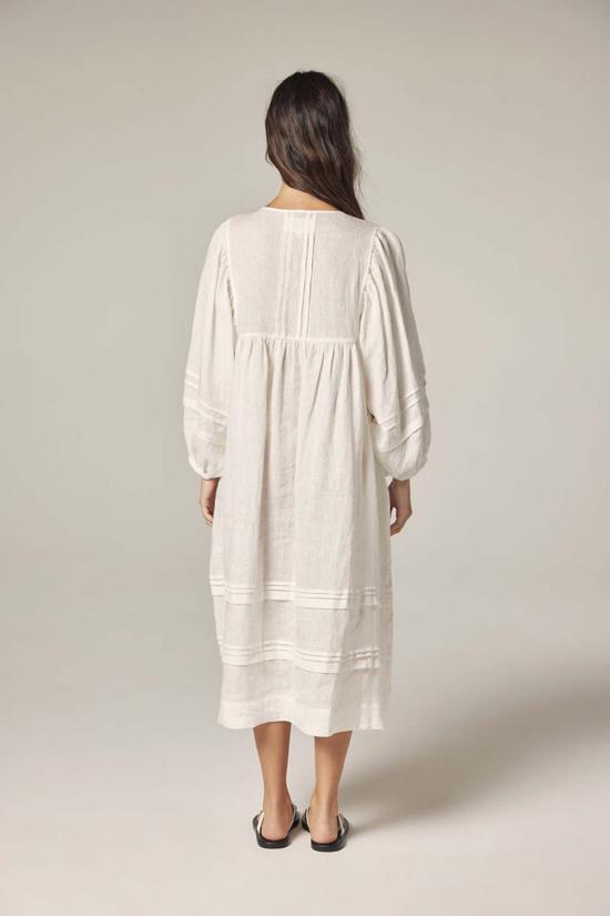  amente 롱 원피스 아멘테 레이스 린넨 드레스 - AMENTE