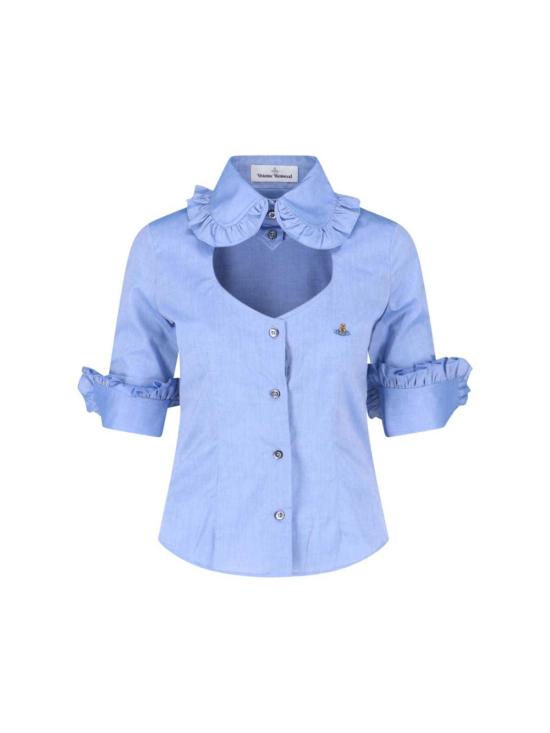  비비안웨스트우드 블라우스 비비안 웨스트우드 툴루즈 프릴 블라우스 블루