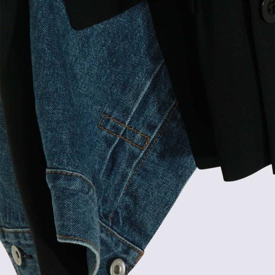 사카이 데님 자켓 데님 울 재킷 블랙 - SACAI