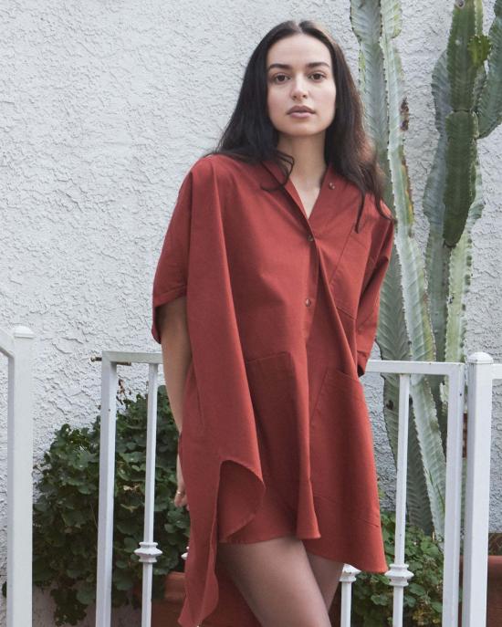  Athena Newton 블라우스 아테나 뉴턴 코튼 스모크  오버사이즈 원사이즈 탑