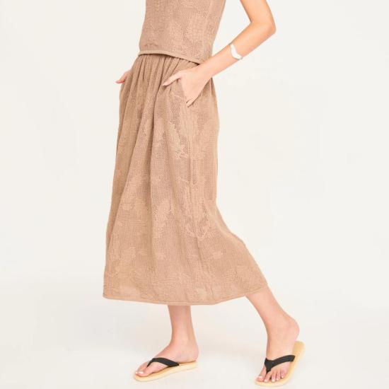  Mirth 롱 스커트 미르스 베로나 플로럴 니트  비스킷