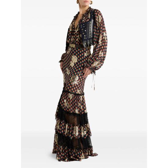 26SS 에트로 롱 스커트 99SAA84 WRFA0193 X0811 BLACK - ETRO