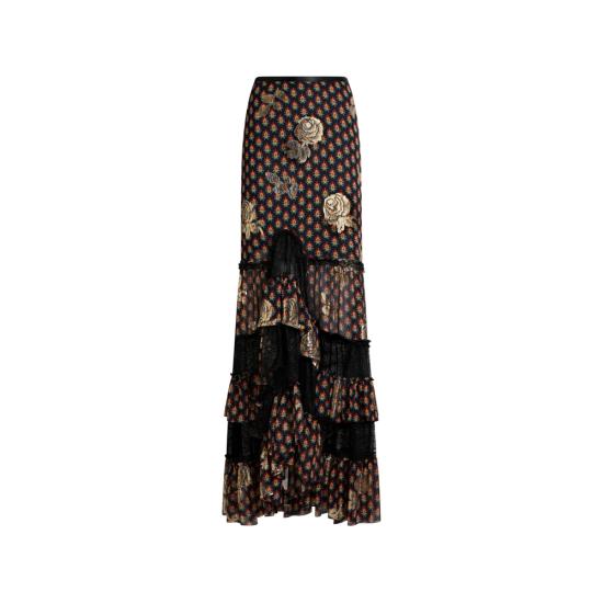26SS 에트로 롱 스커트 99SAA84 WRFA0193 X0811 BLACK