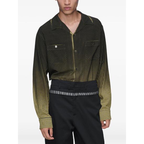 26SS 마르지엘라 긴팔 셔츠 M35691 S50DT0069 001F BLACK YELLOW - MAISON MARGIELA