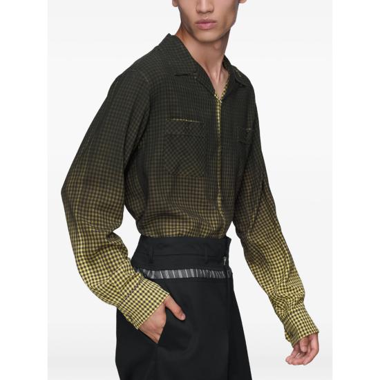 26SS 마르지엘라 긴팔 셔츠 M35691 S50DT0069 001F BLACK YELLOW - MAISON MARGIELA