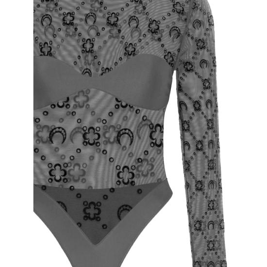 26SS 마린세르 바디수트 티셔츠 WTO474A CJER0005 BK99 BLACK - MARINE SERRE