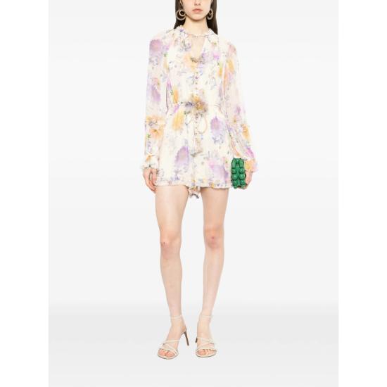 26SS 짐머만 미디 원피스 8154YS261 CREAM NEUTRALS PURPLE - ZIMMERMANN