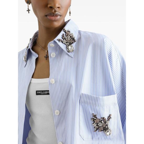 26SS 돌체앤가바나 셔츠 F5U57Z FR536 S8051 BLUE WHITE - DOLCE & GABBANA