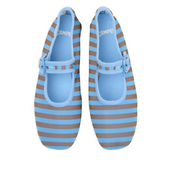 26SS 캠퍼 플랫 슈즈 K201628 011 BLUE BROWN - CAMPER