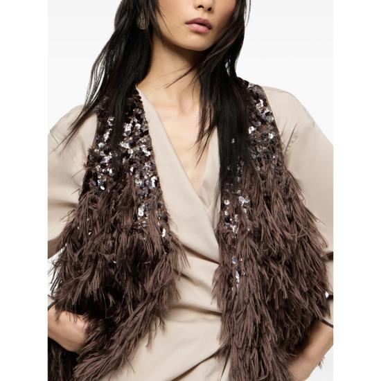 26SS 브루넬로 쿠치넬리 민소매 티셔츠 MQ985HW606 C3653 BROWN - BRUNELLO CUCINELLI