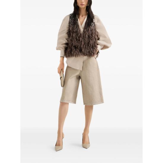 26SS 브루넬로 쿠치넬리 민소매 티셔츠 MQ985HW606 C3653 BROWN - BRUNELLO CUCINELLI