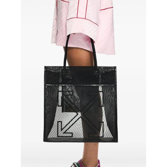 26SS 오프화이트 토트백 OWNA23FS26FA B001 1010 BLACK - OFF WHITE