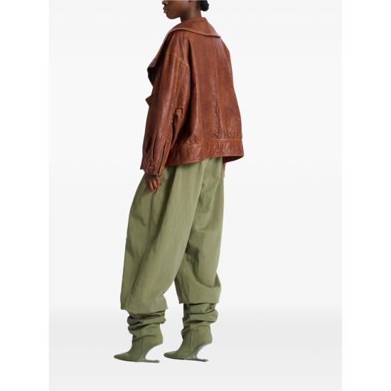 26SS 발망 무스탕 GF0TD230LE37 LE37 8EH BROWN GREEN - BALMAIN