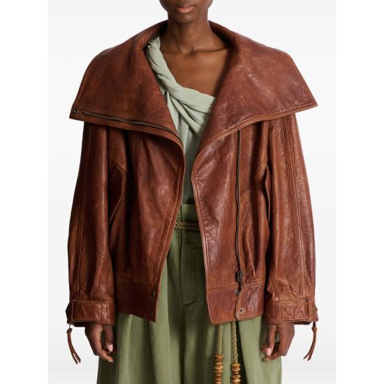 26SS 발망 무스탕 GF0TD230LE37 LE37 8EH BROWN GREEN - BALMAIN