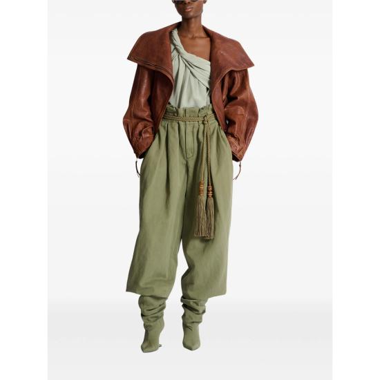 26SS 발망 무스탕 GF0TD230LE37 LE37 8EH BROWN GREEN - BALMAIN