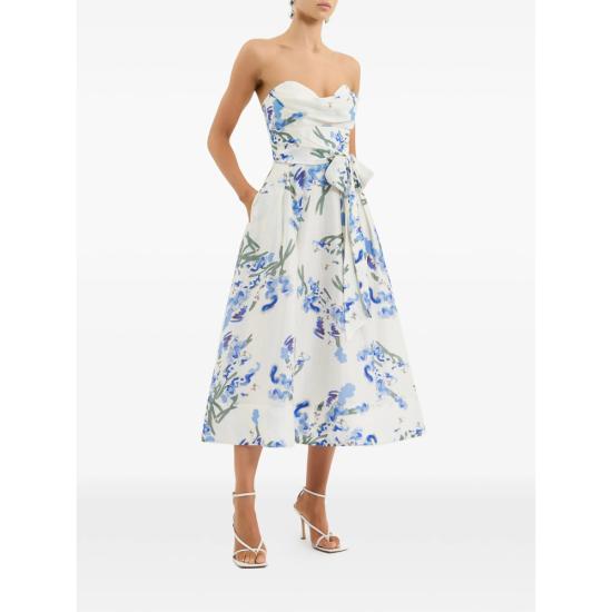 26SS 레베카 밸런스 롱 원피스 2601 1465 PRINT WHITE BLUE - REBECCA VALLANCE