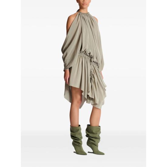 26SS 발망 롱 원피스 GF0RF080 SF47 7GE GREEN - BALMAIN