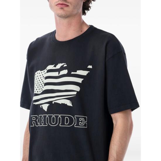 26SS 루드 반팔 티셔츠 RHSS26TT08012 3158 BLACK - RHUDE