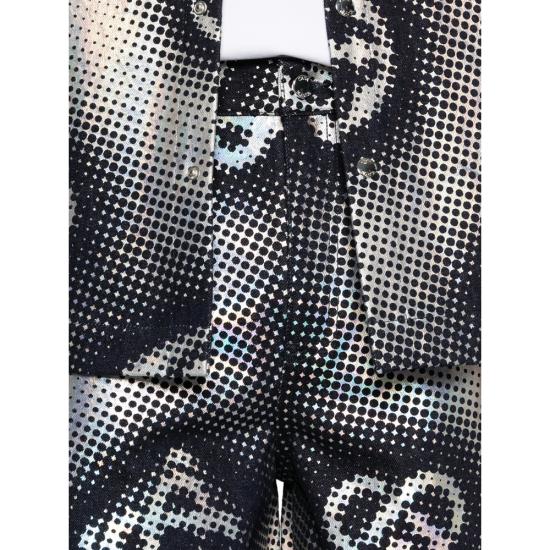 26SS 카사블랑카 데님 숏팬츠 SS26 TR 425 01 INDMO BLACK SILVER - CASABLANCA