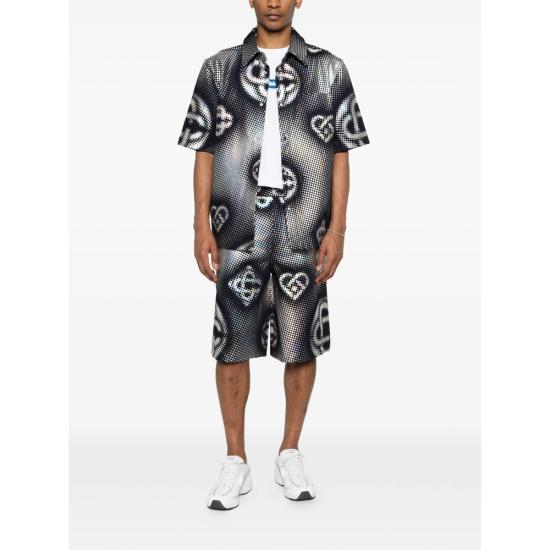 26SS 카사블랑카 데님 숏팬츠 SS26 TR 425 01 INDMO BLACK SILVER - CASABLANCA