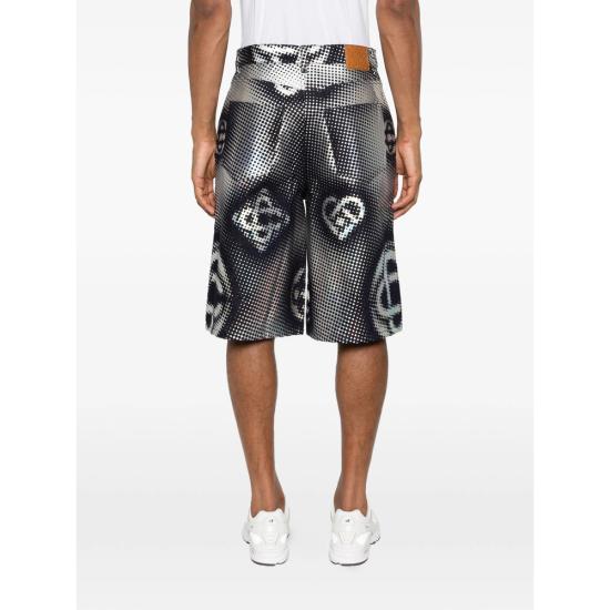 26SS 카사블랑카 데님 숏팬츠 SS26 TR 425 01 INDMO BLACK SILVER - CASABLANCA