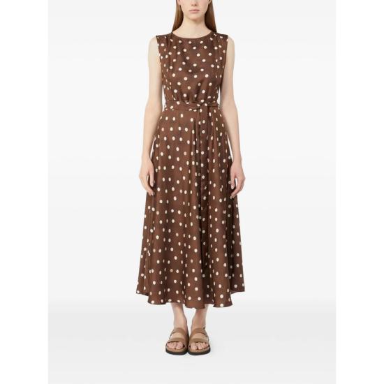 26SS 에스막스마라 롱 원피스 SMMMARTINA 061 002 BROWN WHITE - 'S MAX MARA