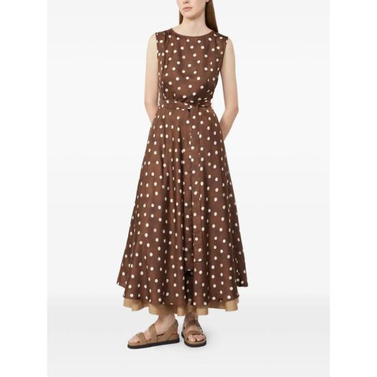 26SS 에스막스마라 롱 원피스 SMMMARTINA 061 002 BROWN WHITE - 'S MAX MARA