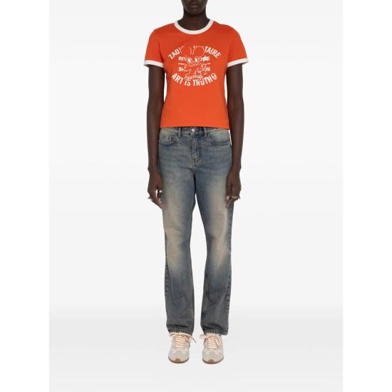 26SS 자딕앤볼테르 반팔 티셔츠 JWTS02854 TANGE ORANGE - ZADIG & VOLTAIRE