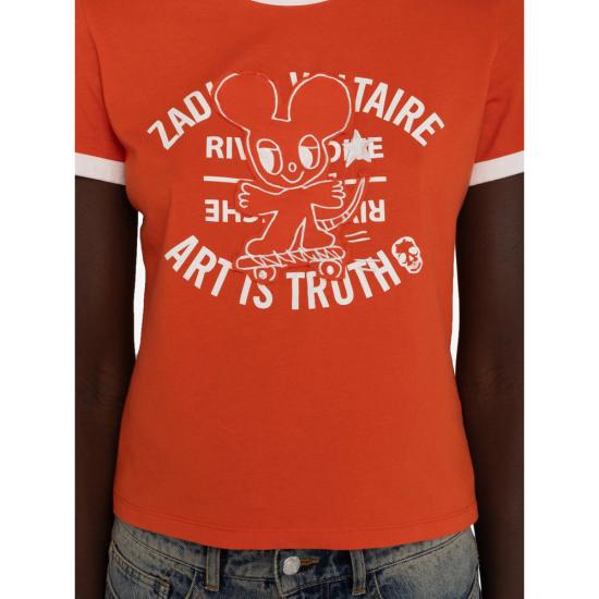 26SS 자딕앤볼테르 반팔 티셔츠 JWTS02854 TANGE ORANGE - ZADIG & VOLTAIRE