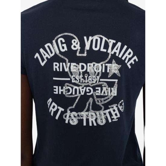 26SS 자딕앤볼테르 반팔 티셔츠 JWTN02650 ENCRE BLUE - ZADIG & VOLTAIRE