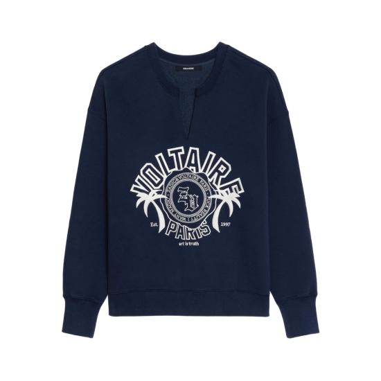 26SS 자딕앤볼테르 긴팔 티셔츠 JWSS01698 ENCRE BLUE - ZADIG & VOLTAIRE