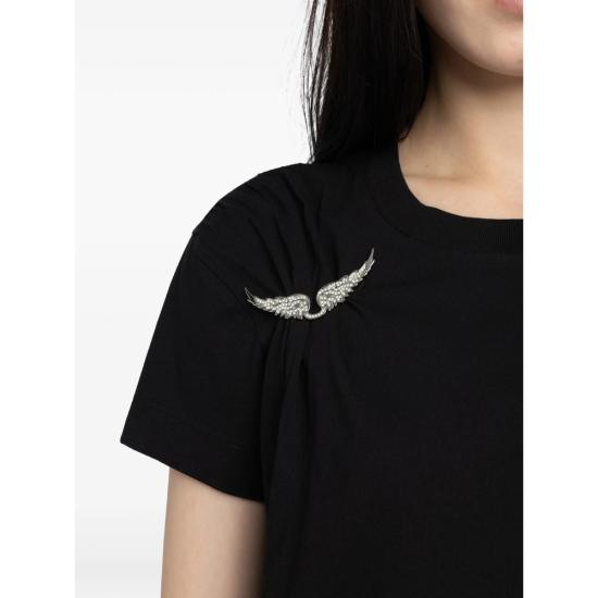 26SS 자딕앤볼테르 반팔 티셔츠 JWTS02871 BLACK - ZADIG & VOLTAIRE